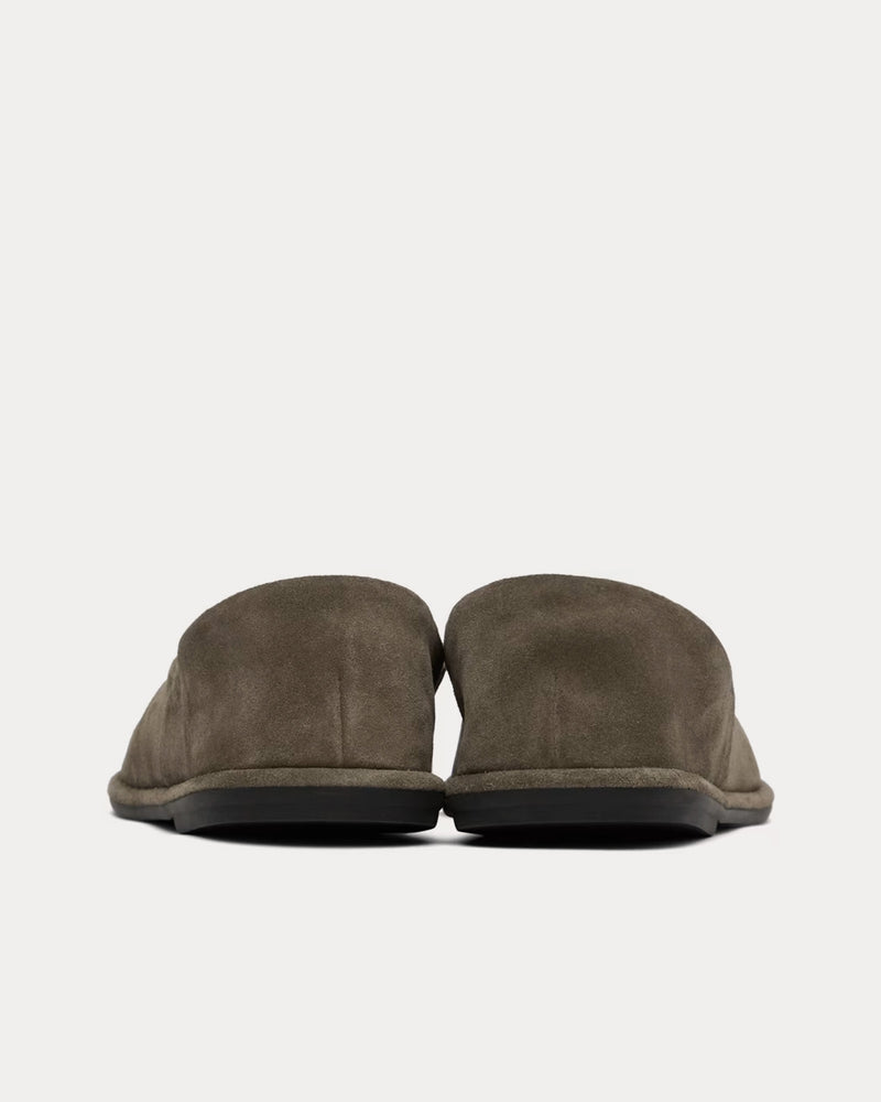 The Row Canal Suede Ash Slip Ons - 3