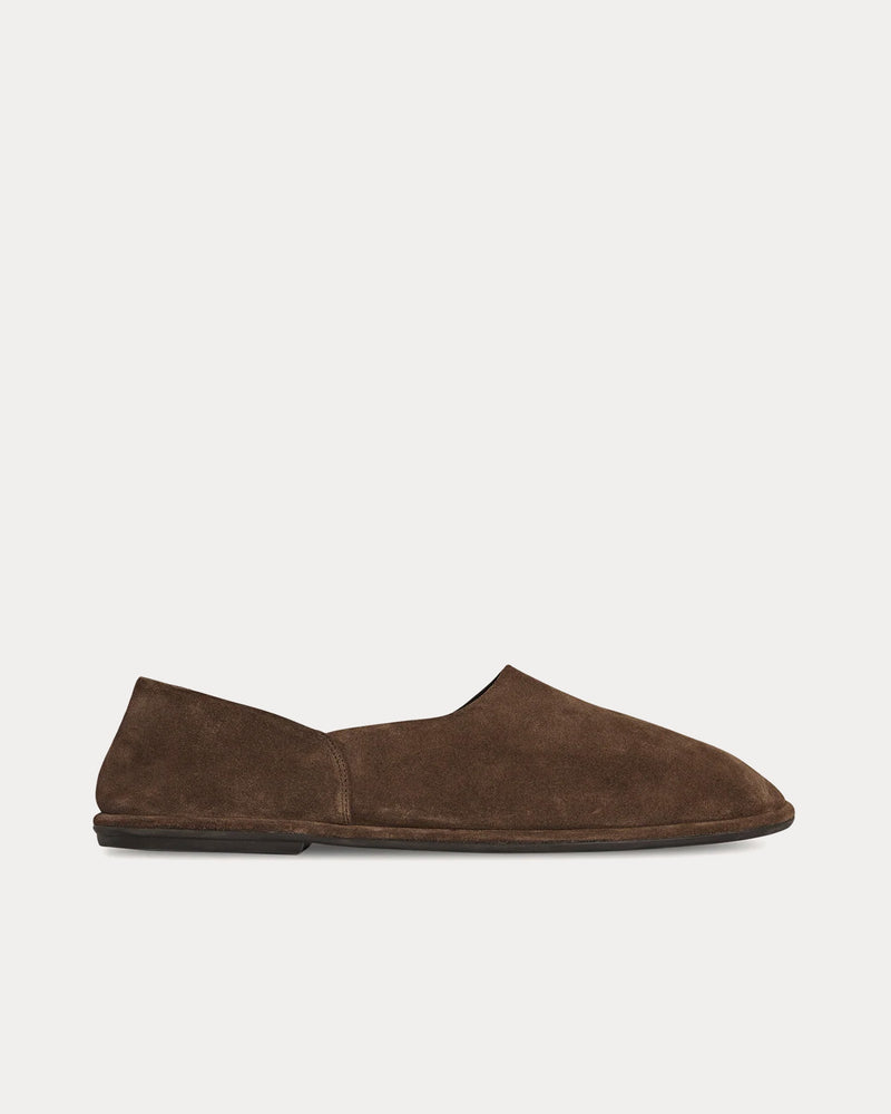 The Row Canal Suede Havana Slip Ons - 1