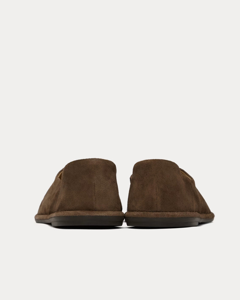 The Row Canal Suede Havana Slip Ons - 3