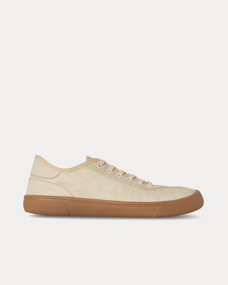 The Row Canvas in Viscose & Linen Sage Tint Low Top Sneakers - 1