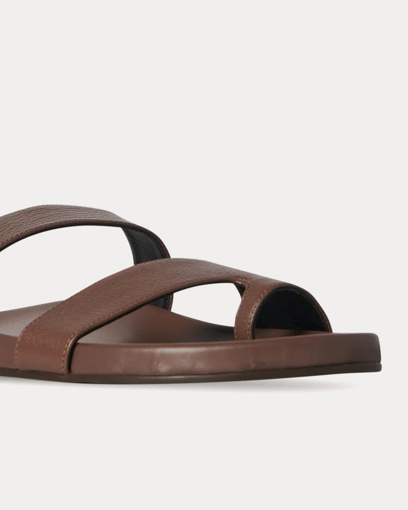 The Row Hugh Leather Light Brown Sandals - 3