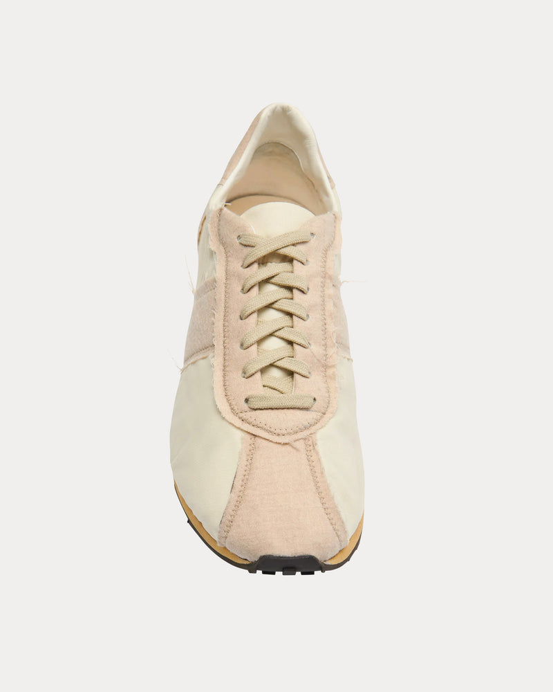 The Row Mica Cashmere & Nylon Beige / Off White Low Top Sneakers - 2