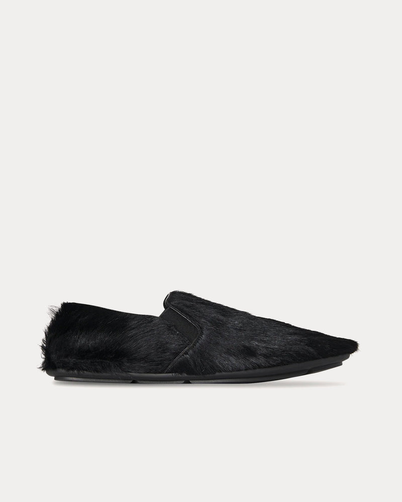 The Row Vincit Pony Black Slip Ons - 1