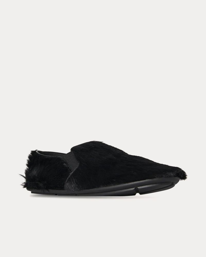 The Row Vincit Pony Black Slip Ons - 3