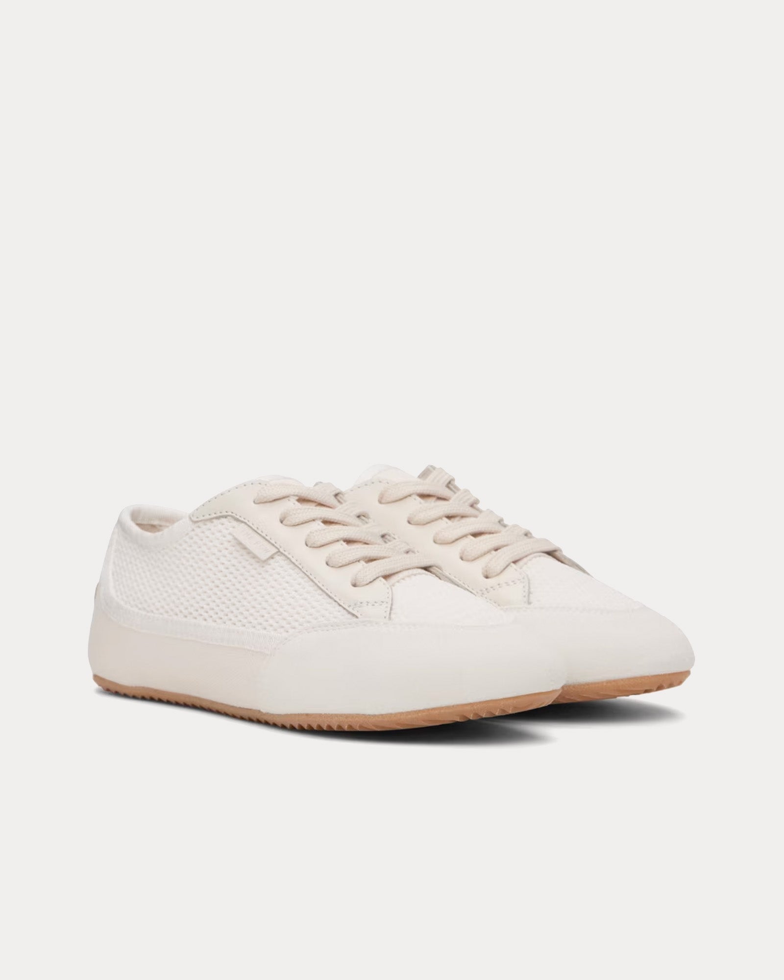 The Row Bonnie Suede & Canvas Ivory / White Low Top Sneakers - 2