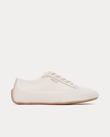 The Row Bonnie Suede & Canvas Ivory / White Low Top Sneakers