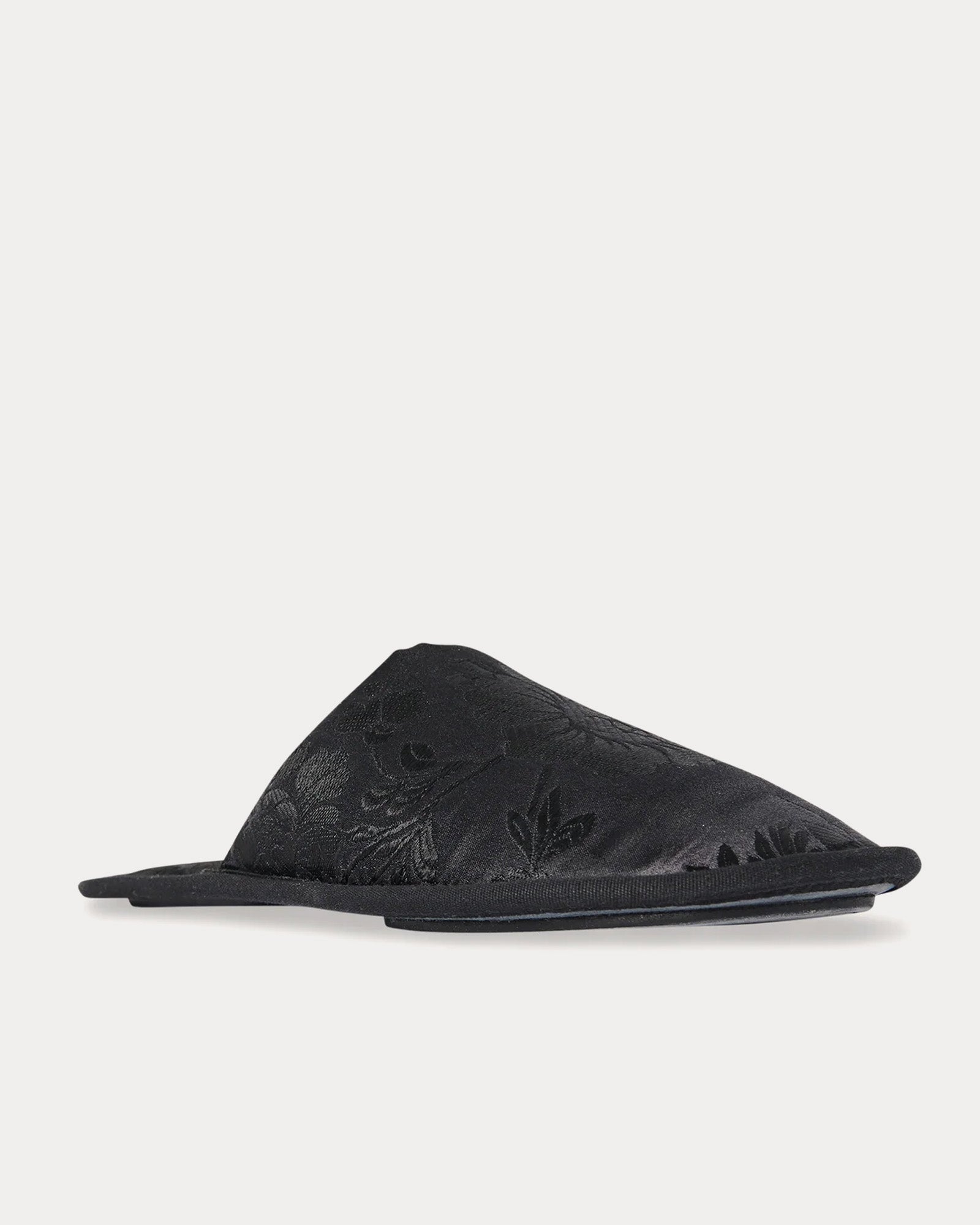 The Row Frances Silk & Acetate Black Slippers - 2