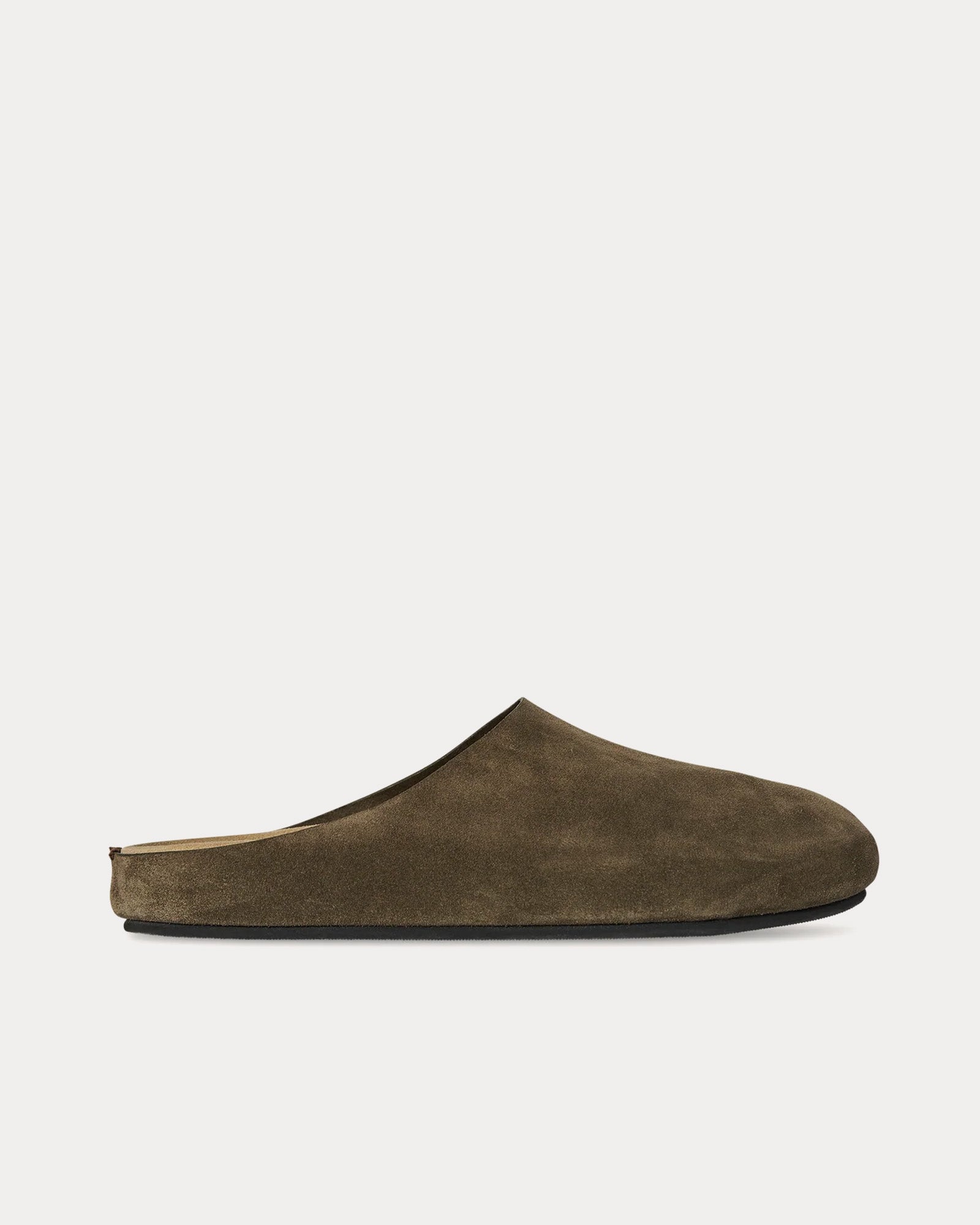 The Row Hugo Slide Suede Ash Clogs - 1