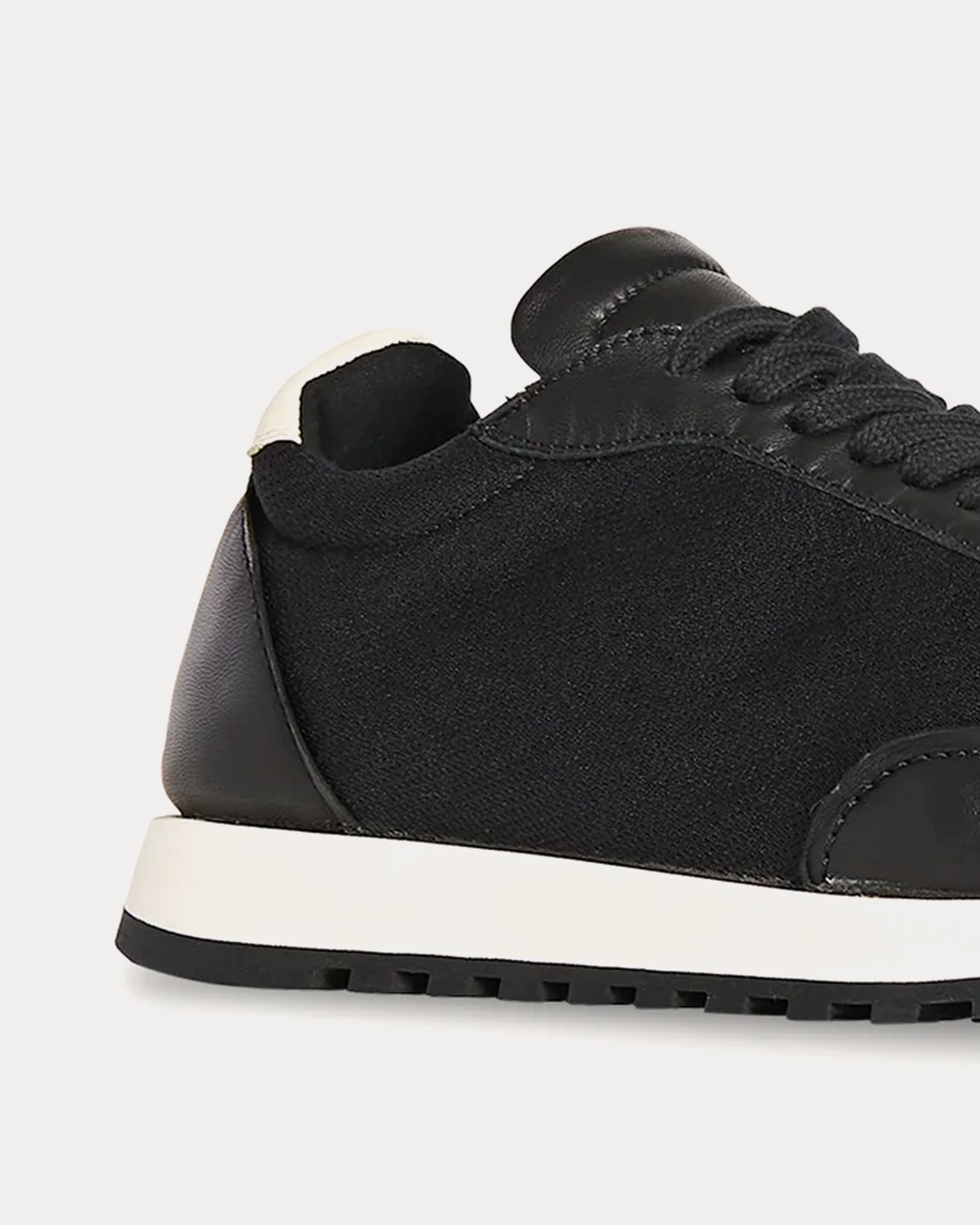 The Row Owen Runner Leather & Nylon Black / White / Black Low Top Sneakers - 3