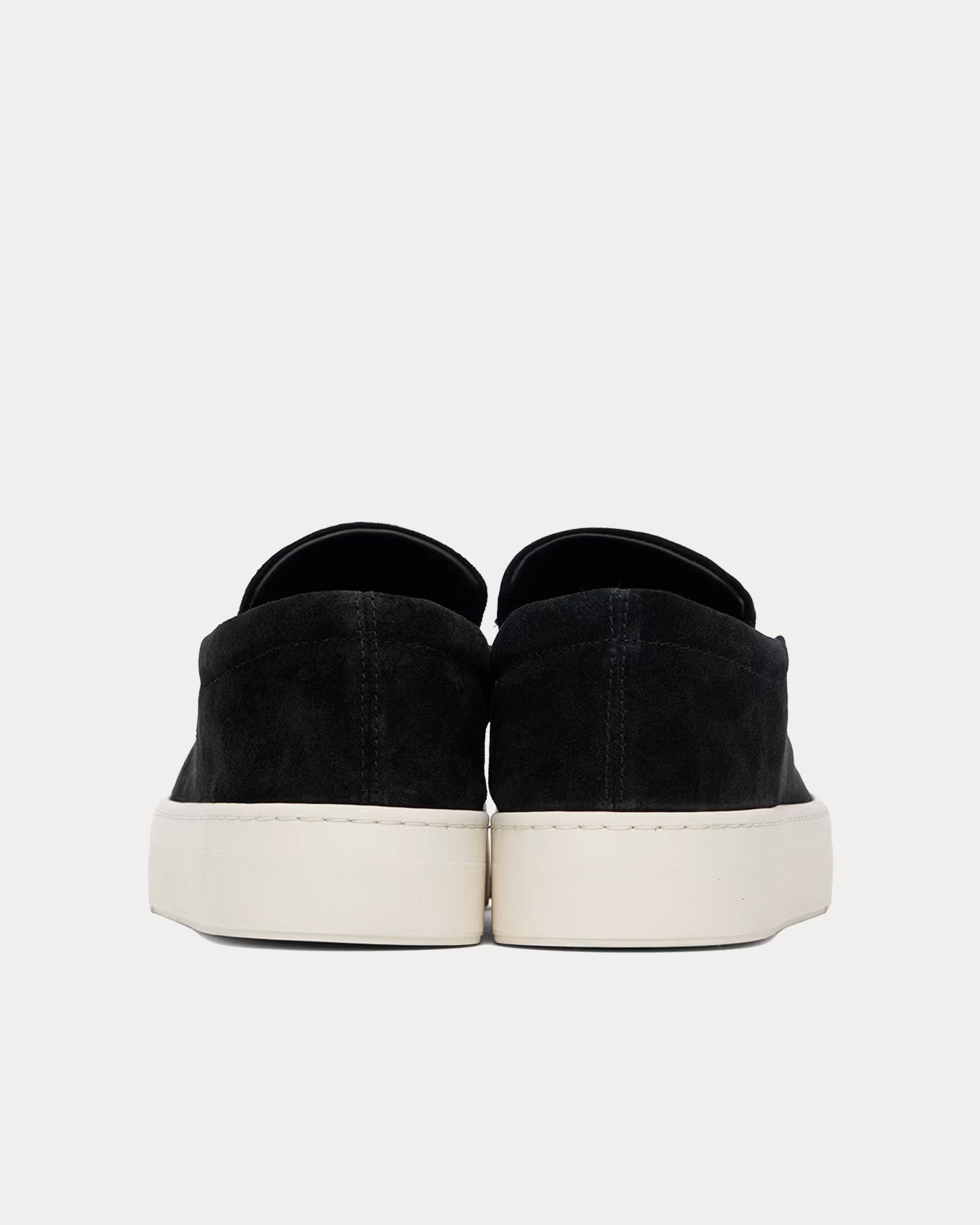 The Row Dean Suede Black / White Slip On Sneakers - 3