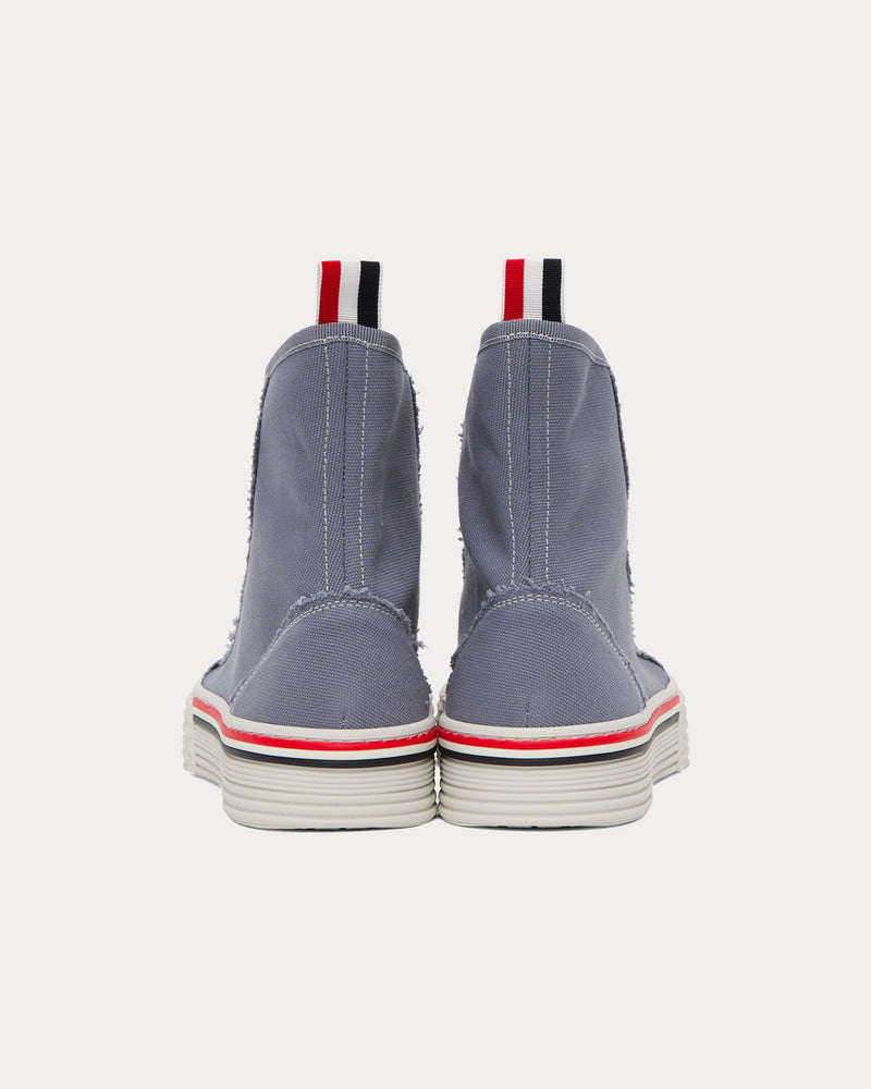 Thom Browne Collegiate Canvas Deep Blue High Top Sneakers - 3