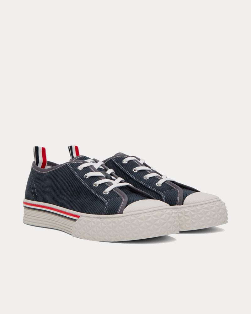 Thom Browne Collegiate Canvas Deep Blue Low Top Sneakers - 2