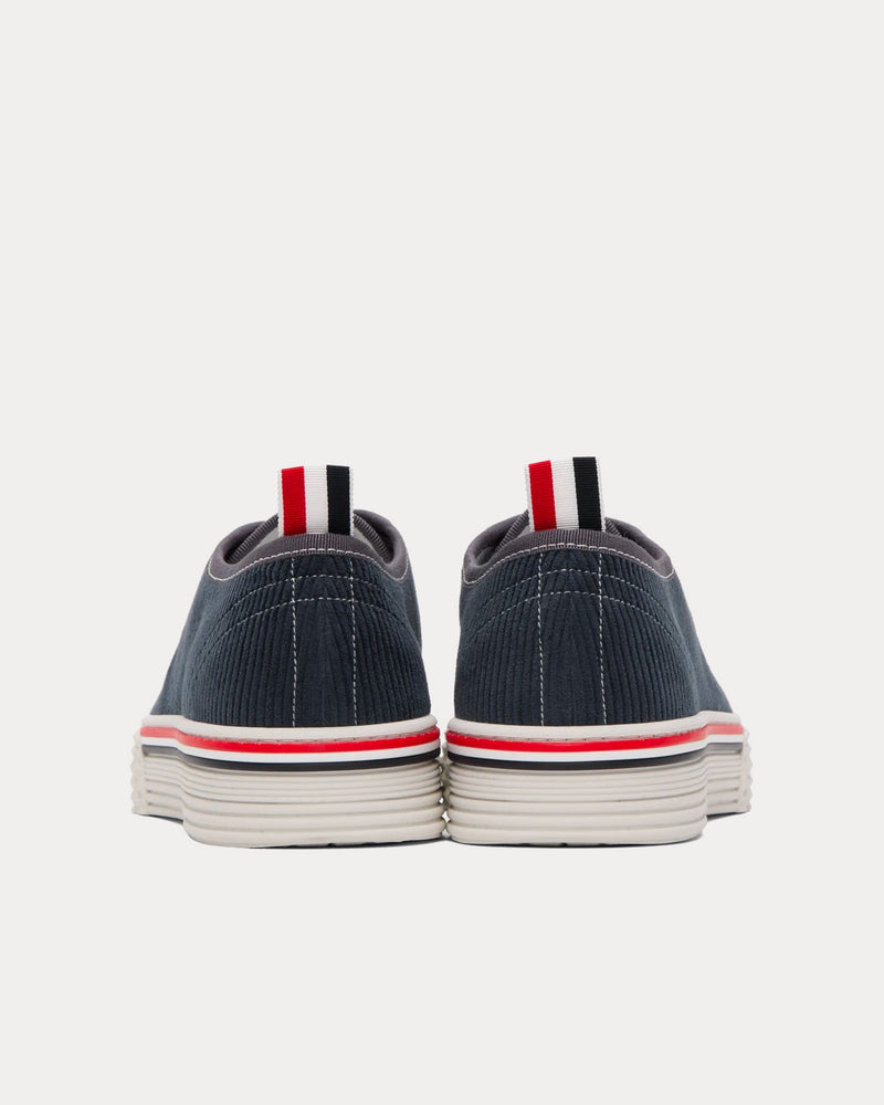 Thom Browne Collegiate Canvas Deep Blue Low Top Sneakers - 3