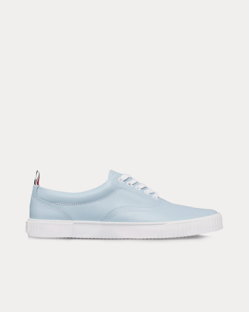 Thom Browne Heritage Vitello Calf Leather Light Blue Low Top Sneakers - 1