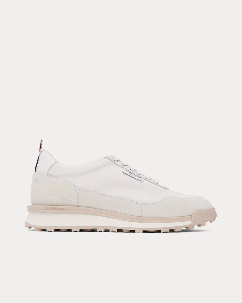 Thom Browne Alumni Eco Nylon White Low Top Sneakers - 1