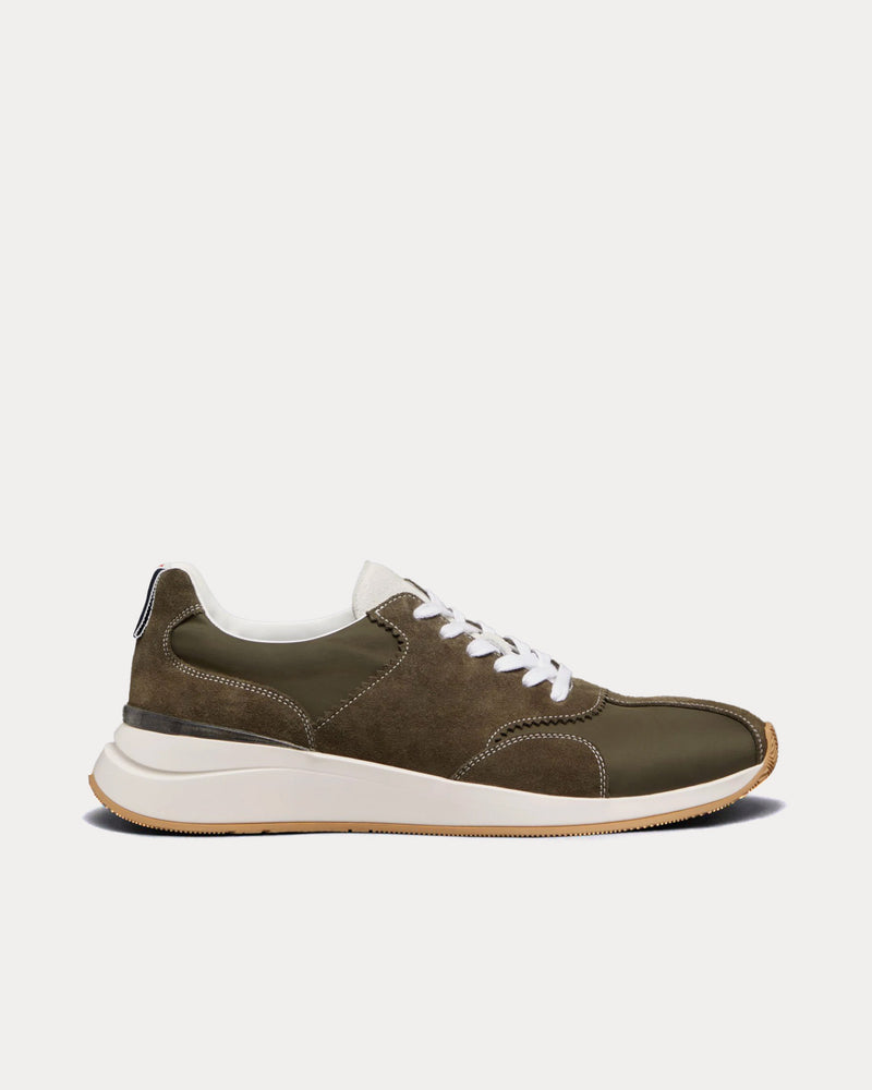 Thom Browne Sprinter Nylon Earthy Green Low Top Sneakers - 1