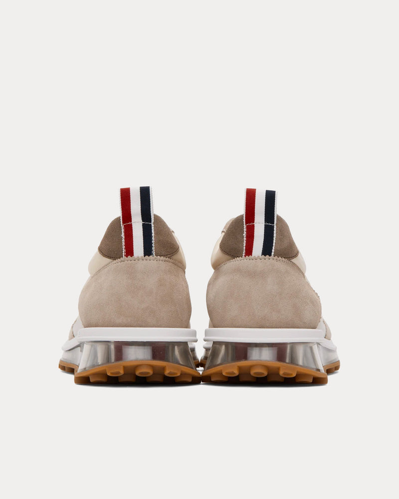 Thom Browne Tech Runner Clear Sole Suede Beige / Brown Low Top Sneakers - 3