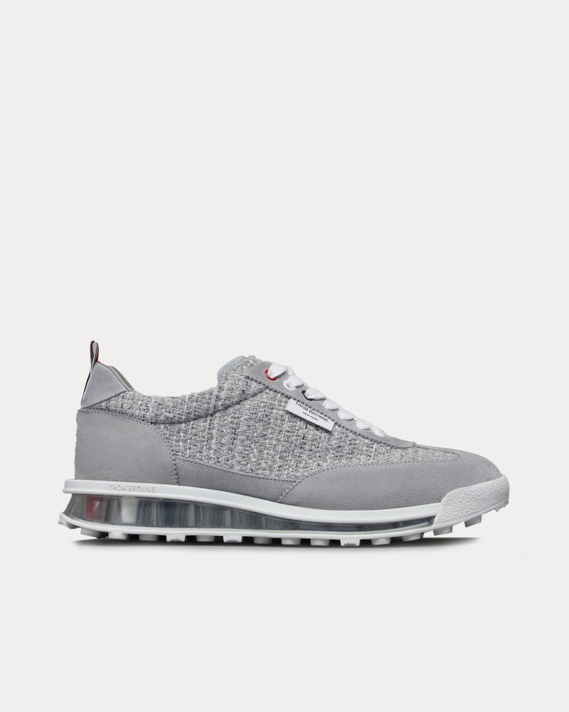 Thom Browne Tech Runner Tweed Grey Low Top Sneakers - 1