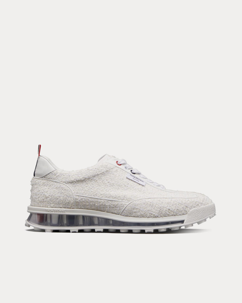 Thom Browne Tech Runner Tweed White Low Top Sneakers - 1