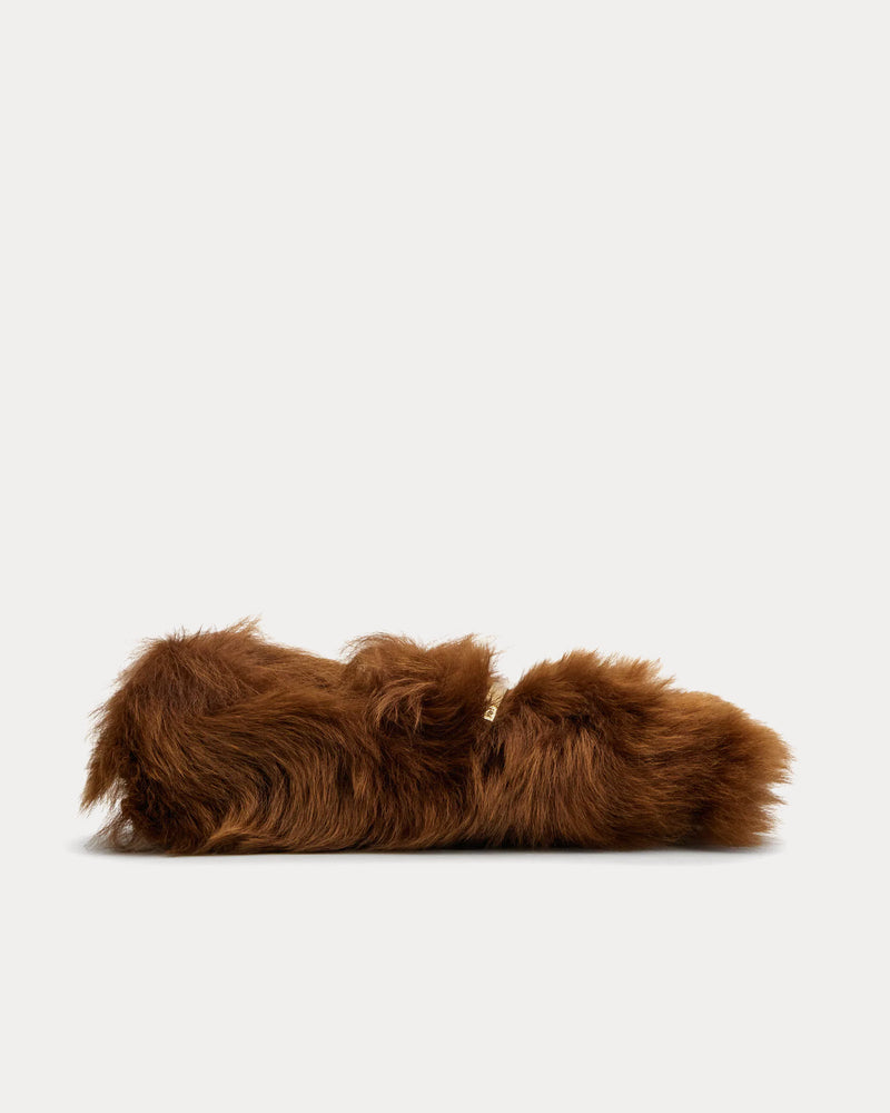 Tod's Gommino Fur Brown Driving Shoes - 1