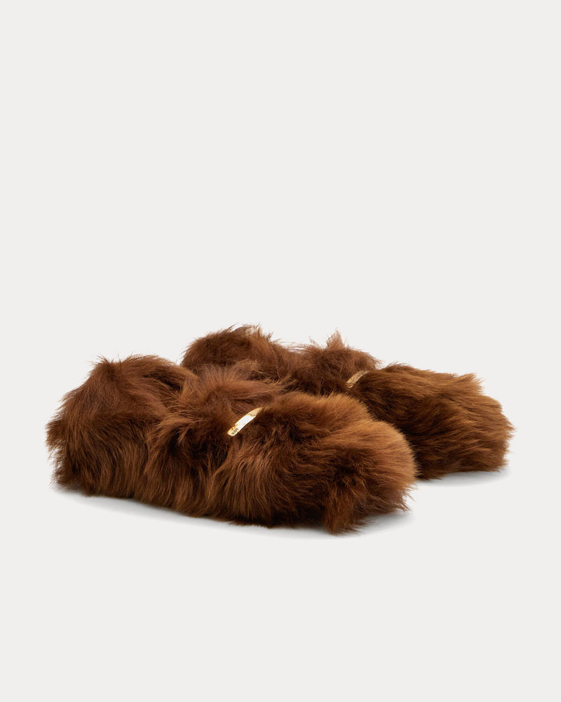 Tod's Gommino Fur Brown Driving Shoes - 2