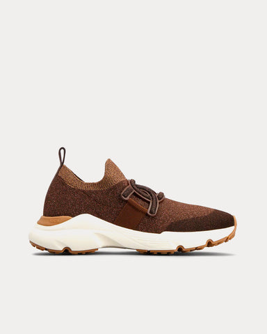 Tod's Kate Fabric Brown Slip On Sneakers