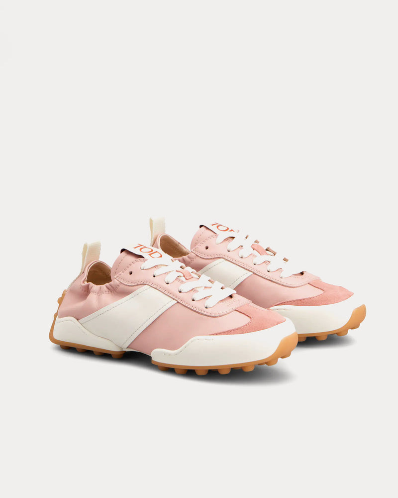 Tod's Ballerina Leather White / Pink Low Top Sneakers - 2