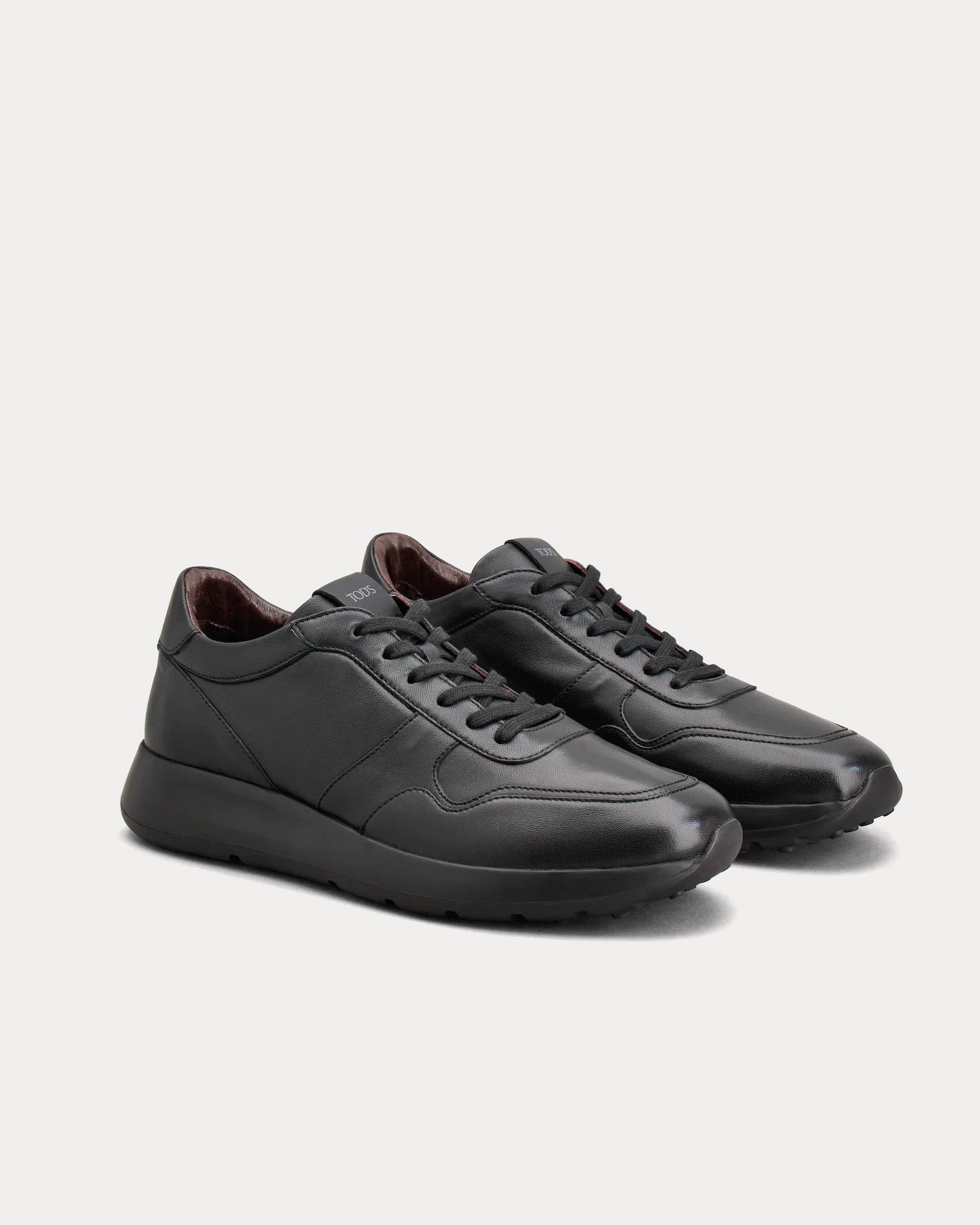 Tod's Leather Black Low Top Sneakers - 2