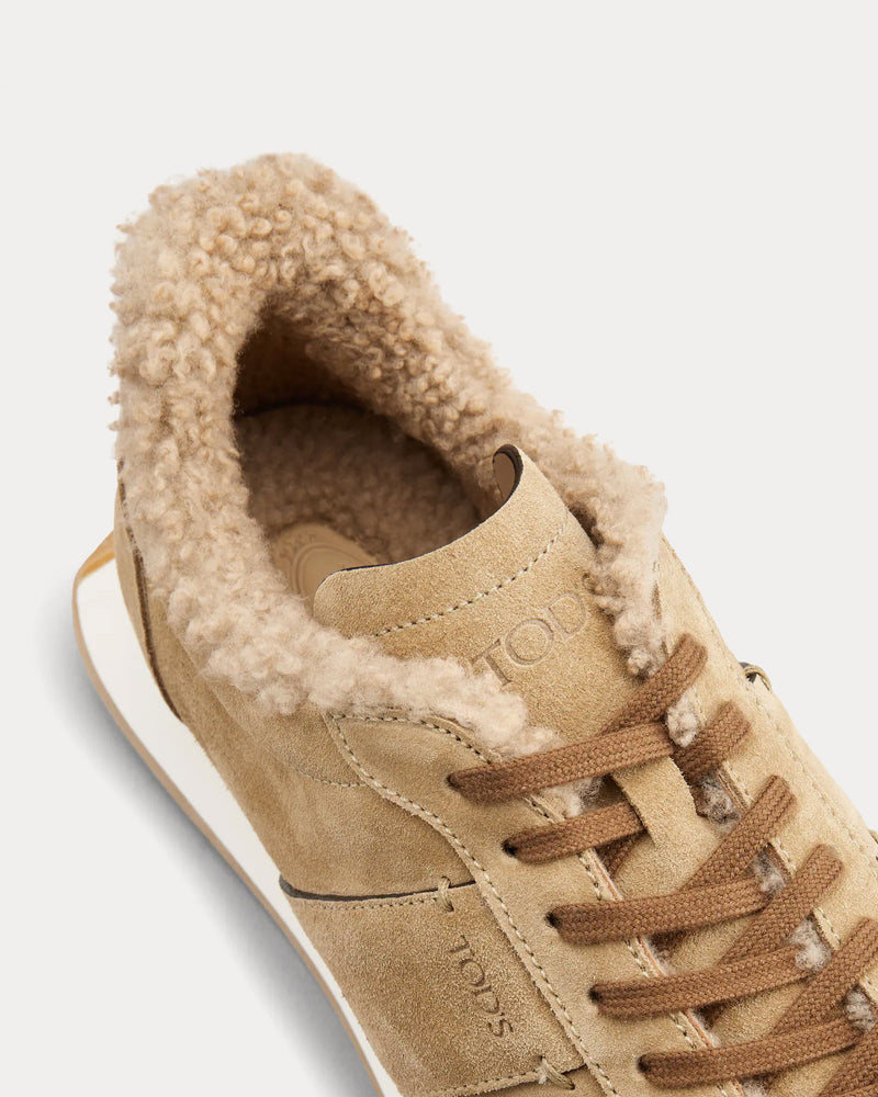 Tod's T Vintage Suede Beige Low Top Sneakers - 4