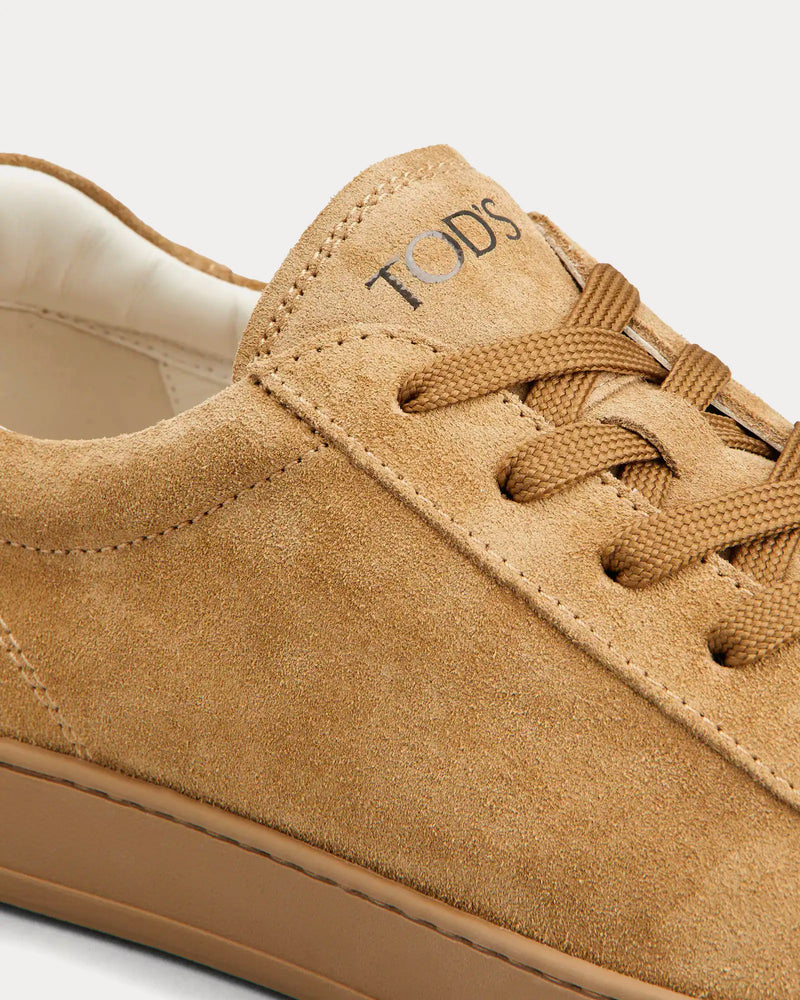 Tod's Minimal Suede Brown Low Top Sneakers - 2