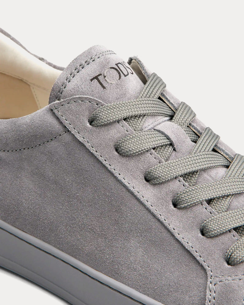 Tod's Minimal Suede Grey Low Top Sneakers - 2