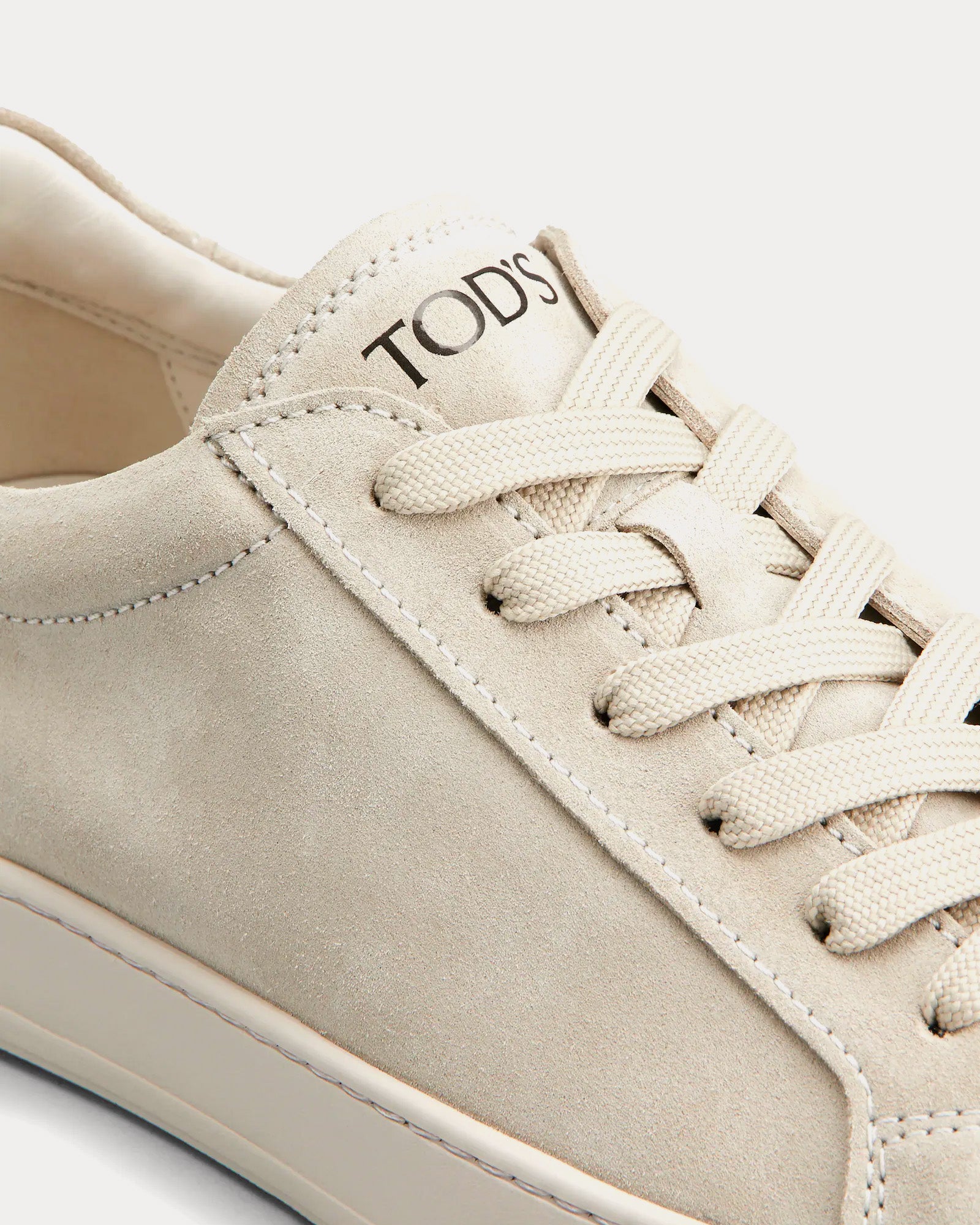 Tod's Minimal Suede Beige Low Top Sneakers - 2