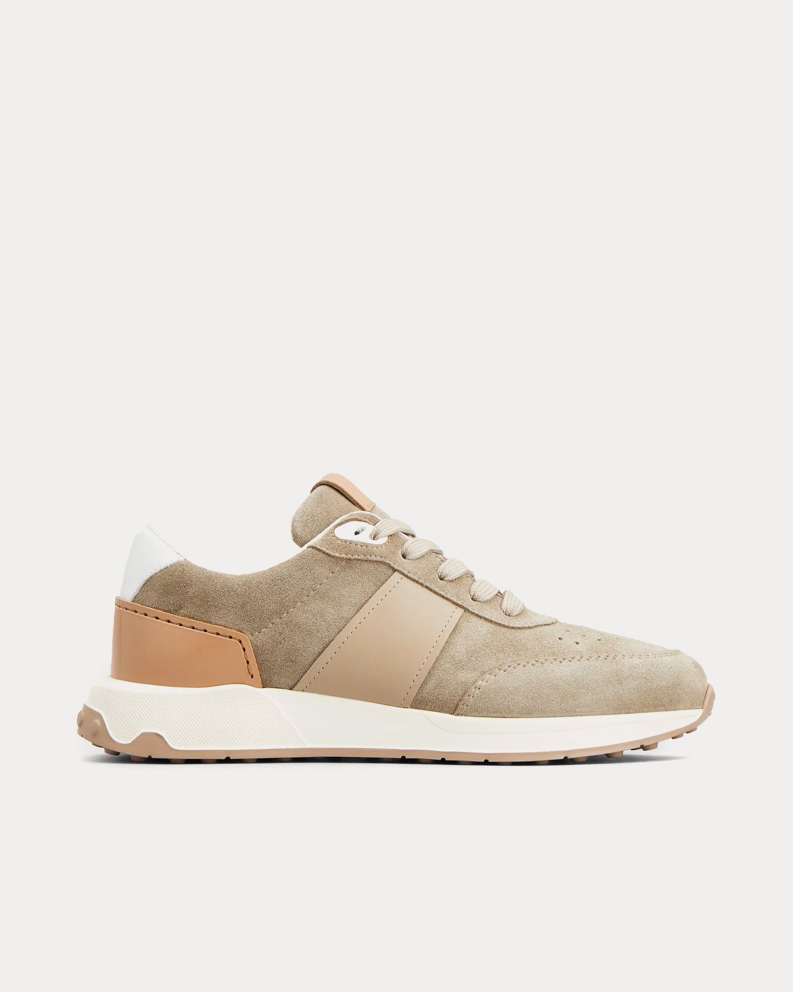 Tod's Runner Suede Beige / Brown Low Top Sneakers - 1