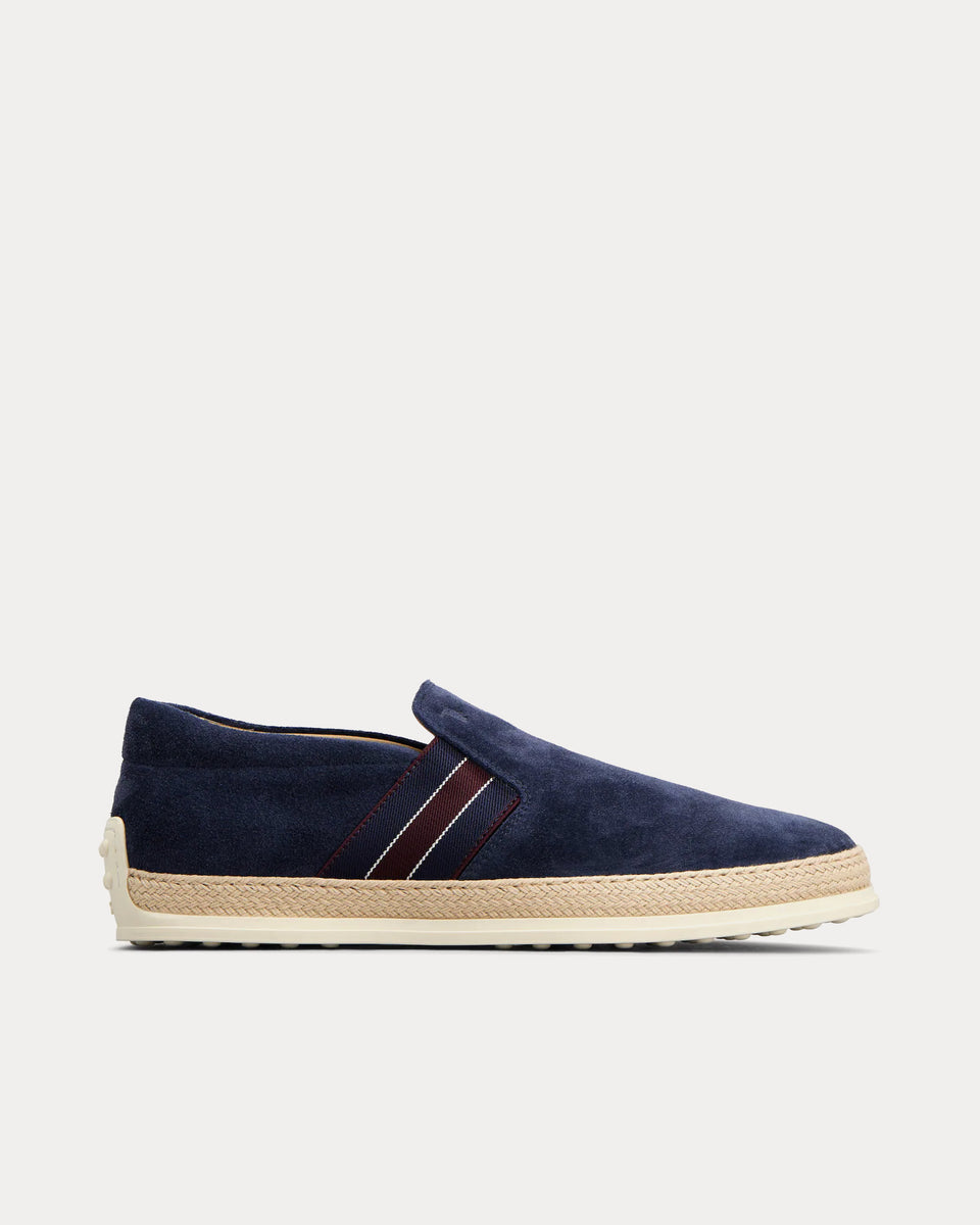 Tod's Suede Blue / Burgundy Loafers - Sneak in Peace