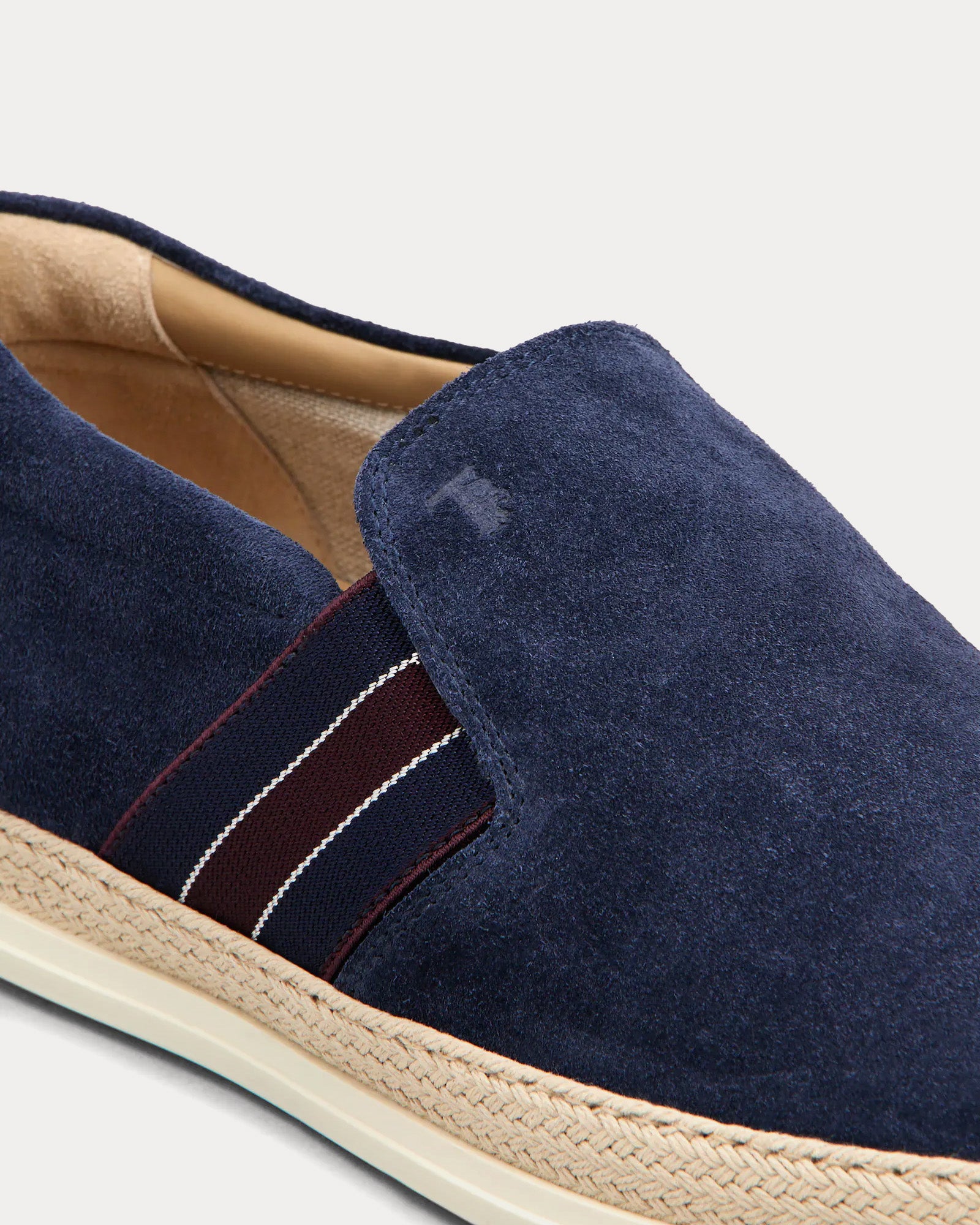 Tod's Suede Blue / Burgundy Loafers - 4