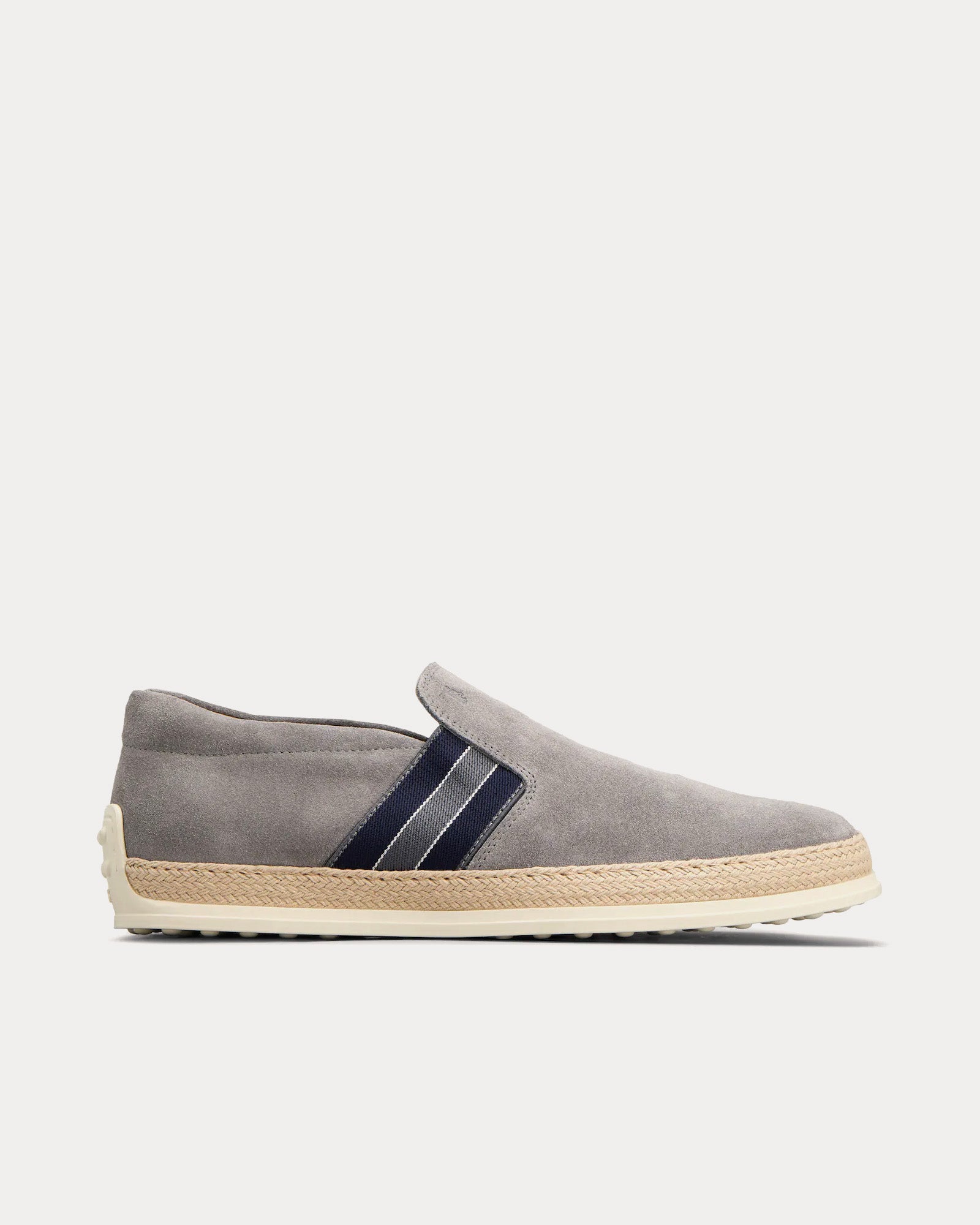 Tod's Suede Grey / Blue Loafers - 1