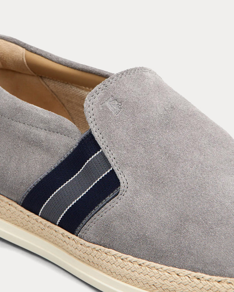 Tod's Suede Grey / Blue Loafers - 4