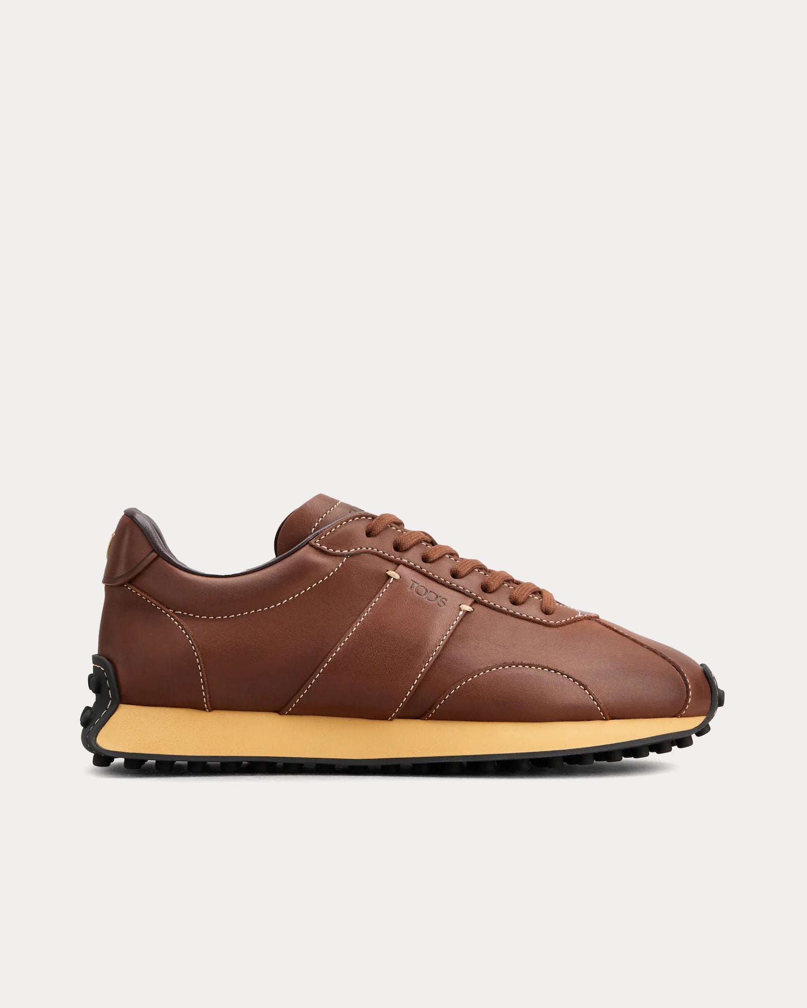 Tod's T Vintage Leather Brown Low Top Sneakers - 1