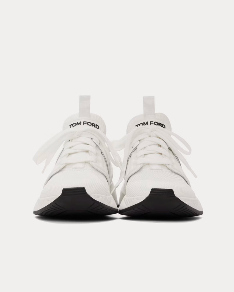 Tom Ford Jago Nylon Mesh White Low Top Sneakers - 2