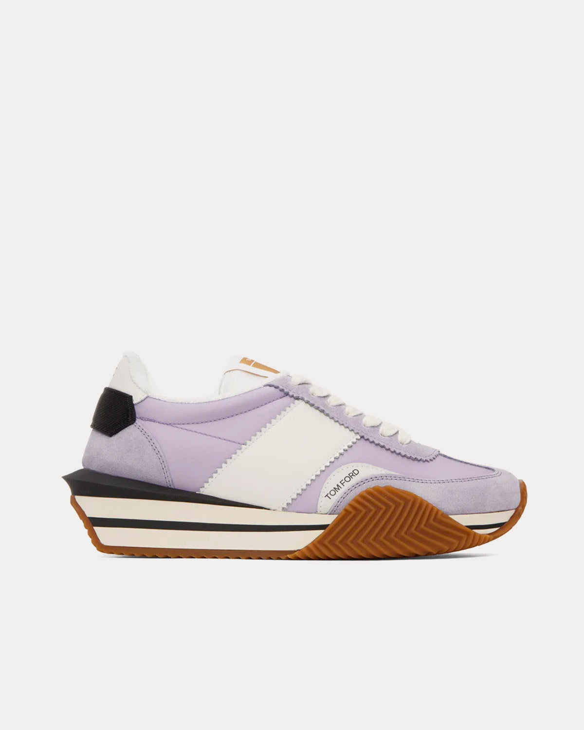 Tom Ford James Suede & Technical Fabric Purple / White Low Top Sneakers ...