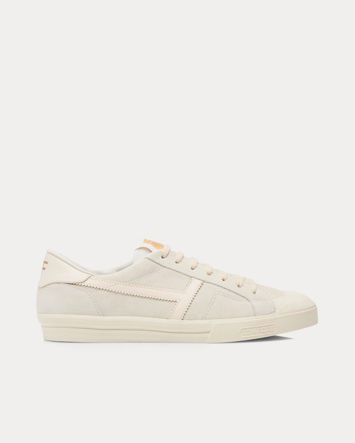 Tom Ford Jarvis Suede White / Beige / Ivory Low Top Sneakers - 1