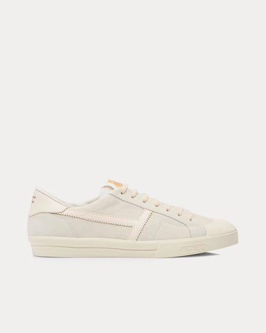 Tom Ford Jarvis Suede White / Beige / Ivory Low Top Sneakers