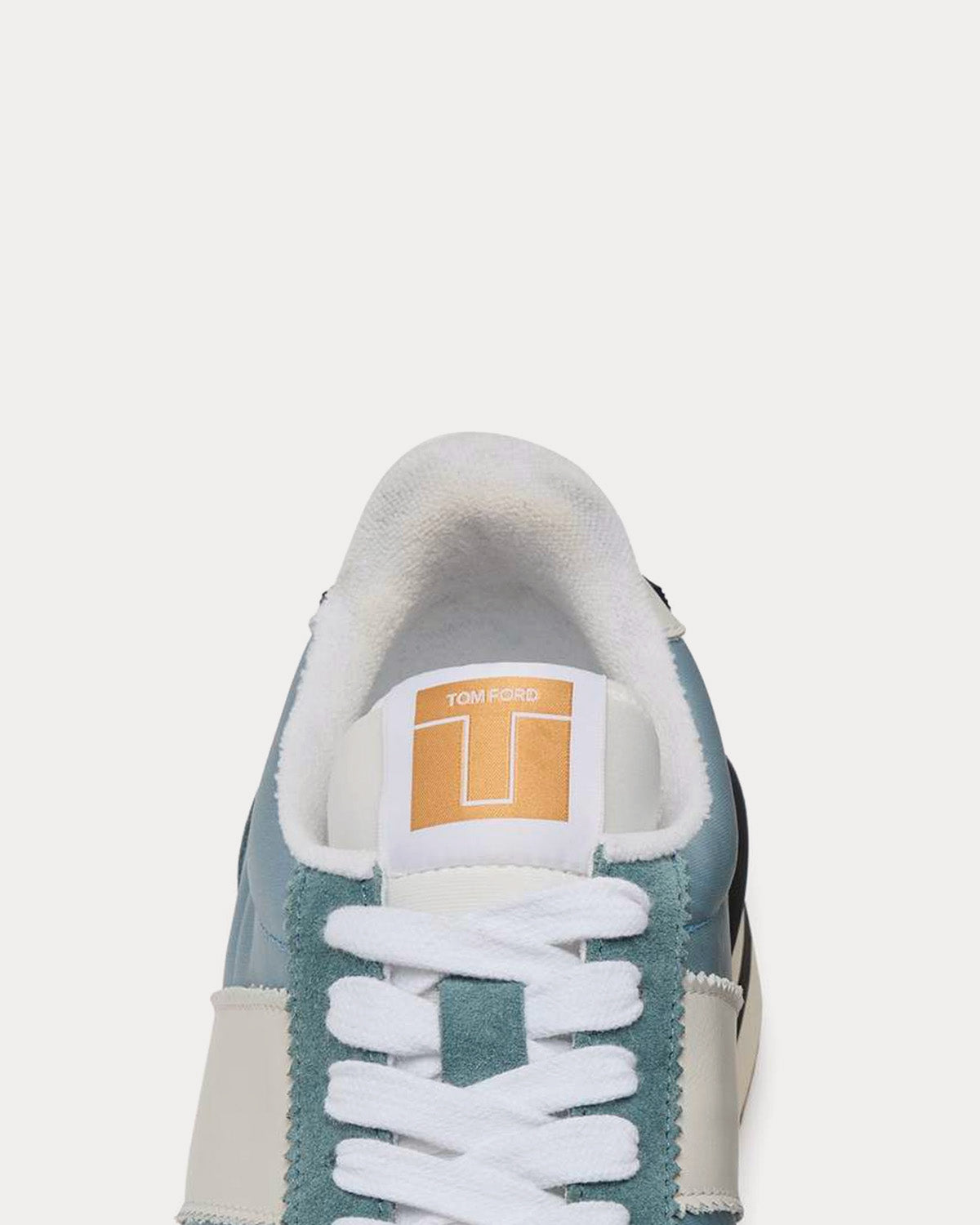 Tom Ford James Suede & Technical Fabric Pale Blue / White Low Top Sneakers - 3