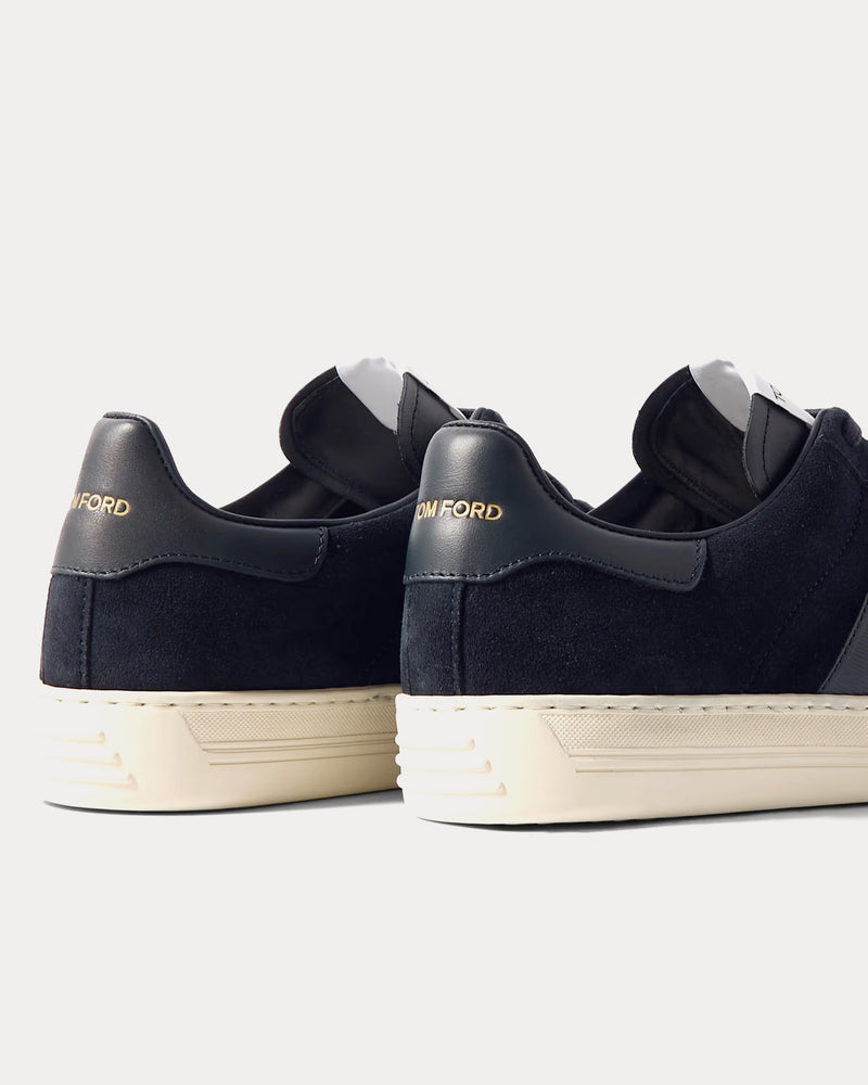 Tom Ford Radcliffe Leather & Suede Navy Low Top Sneakers - 2