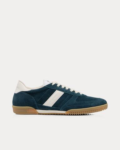 Tom Ford Terence Leather & Suede Navy Low Top Sneakers