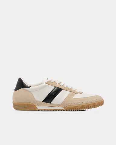 Tom Ford Terence Leather & Suede Dune / Black / Amber Low Top Sneakers