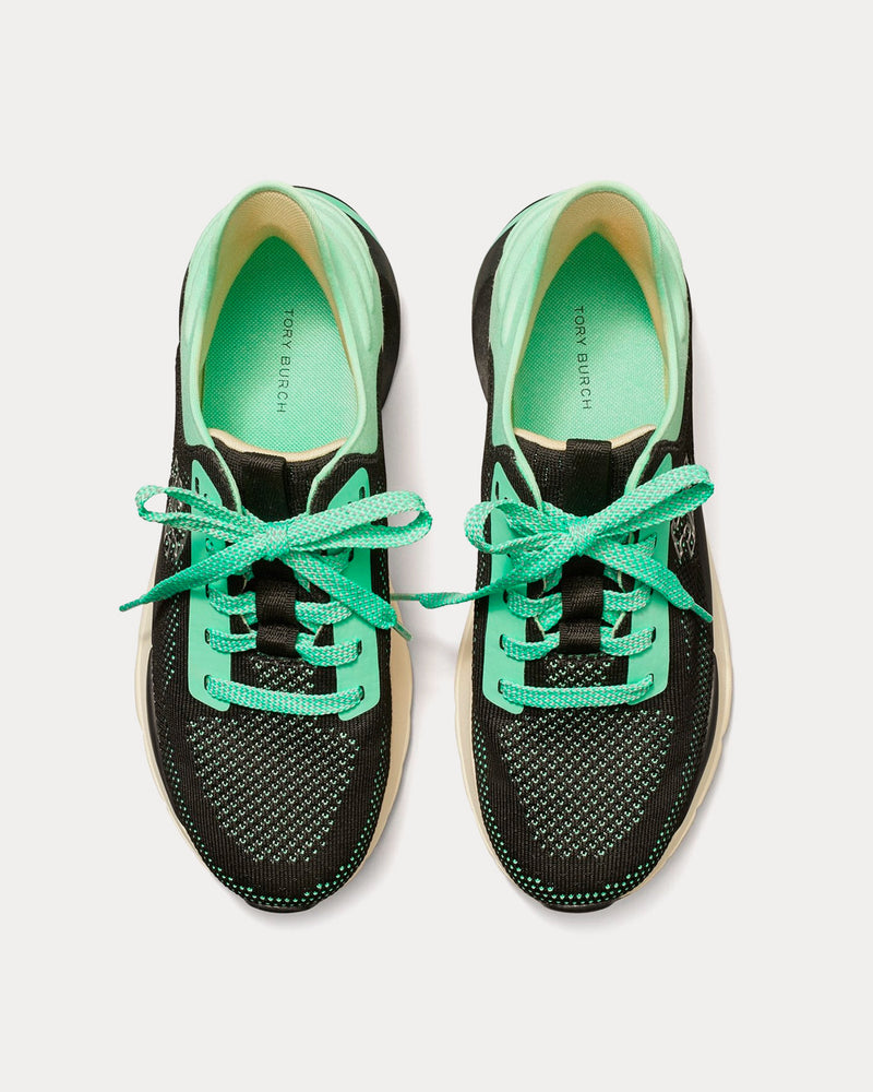 Tory Burch Good Luck Knit Mint / Black Low Top Sneakers - 2