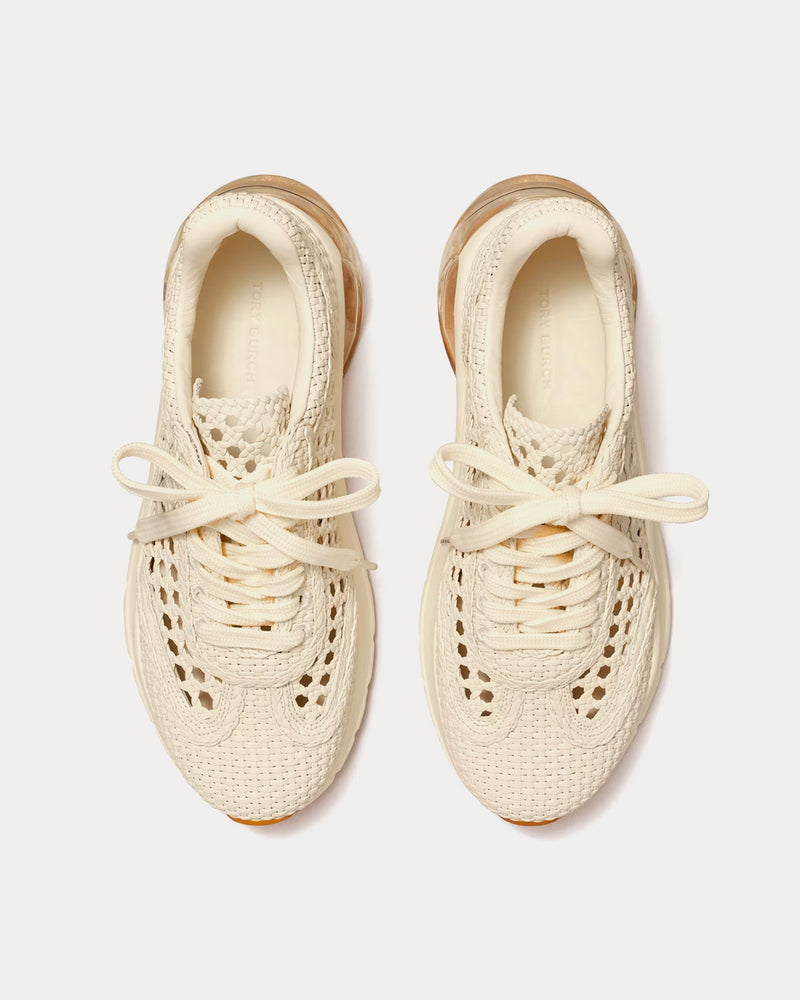 Tory Burch Good Luck Woven Natural Low Top Sneakers - 2