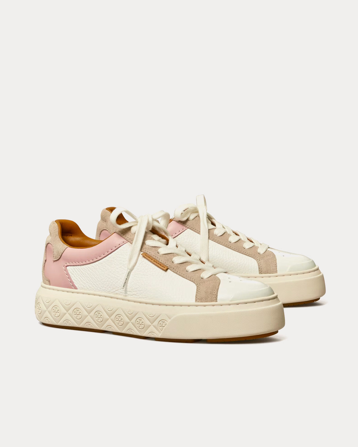 Tory Burch Ladybug New Ivory / Calcare / Rosa Low Top Sneakers 
