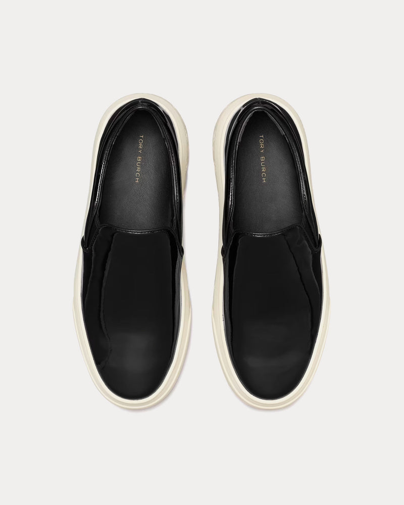 Tory Burch Ladybug Patent Leather Black Slip On Sneakers - 2